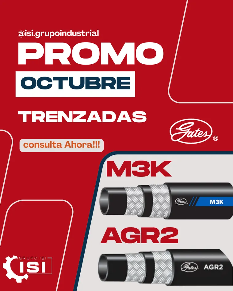 Promo Gates: mangueras trenzadas M3K y AGR2. Consultá ahora.