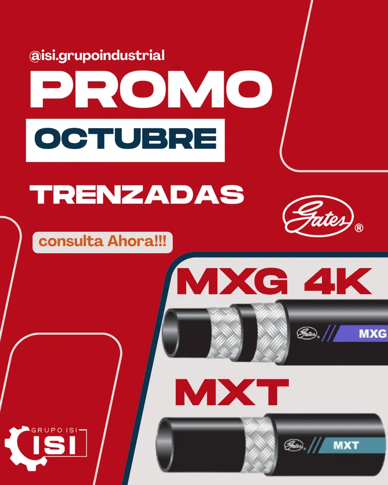 Promo Gates: mangueras trenzadas MXG 4K y MXT. Consultá ahora.